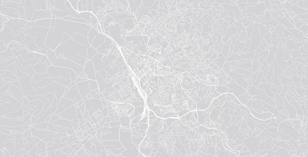 Mapa da cidade de vetores urbanos de Liberec, República Checa, Europa — Vetor de Stock