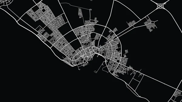 Miejska mapa Yanbu, Arabia Saudyjska, Bliski Wschód — Wektor stockowy