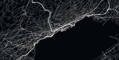 Şehir vektör şehir haritası neuchatel, İsviçre, Avrupa