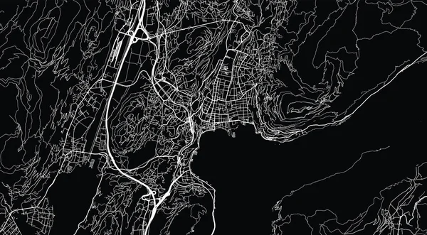 Urban vector city map of Lugano, Switzerland, Europe — стоковий вектор
