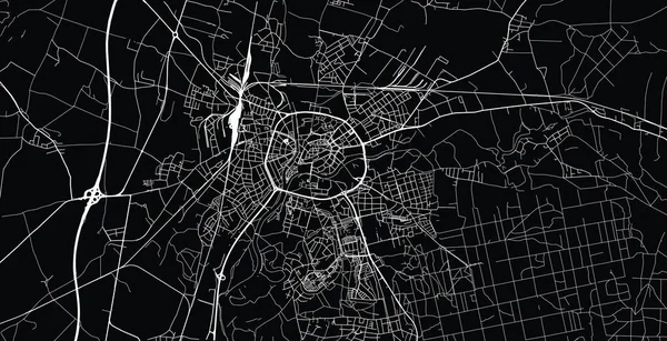 Kradec kralove城市矢量地图，捷克共和国，欧洲 — 图库矢量图片