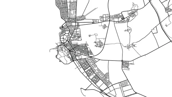 Jaxan城市矢量城市地图，沙特阿拉伯，中东 — 图库矢量图片