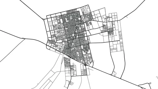 Stadsvector stadskaart van Hafar Al, Saudi-Arabië, Midden-Oosten — Stockvector