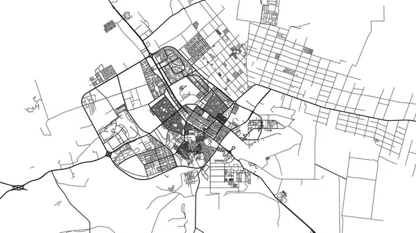 Mapa da cidade de vetor urbano de Tabuk, Arábia Saudita, Oriente Médio —  Vetores de Stock