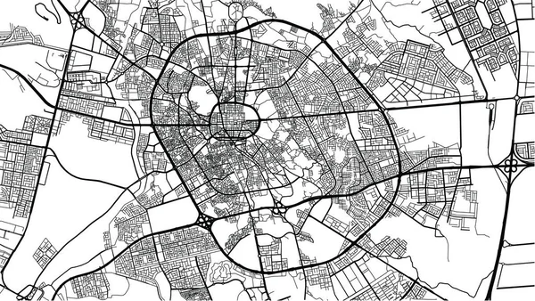 Şehir vektör şehir haritası Medine, Suudi Arabistan, Orta Doğu — Stok Vektör