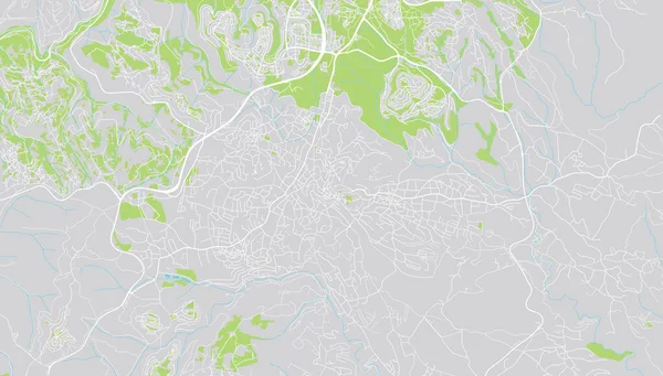 Mapa da cidade de vetores urbanos de Belém, Palestina, Oriente Médio —  Vetores de Stock
