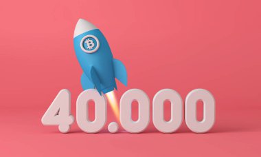 Bitcoin kripto-para roketi 40.000 'e fırlatılıyor. 3B Hazırlama