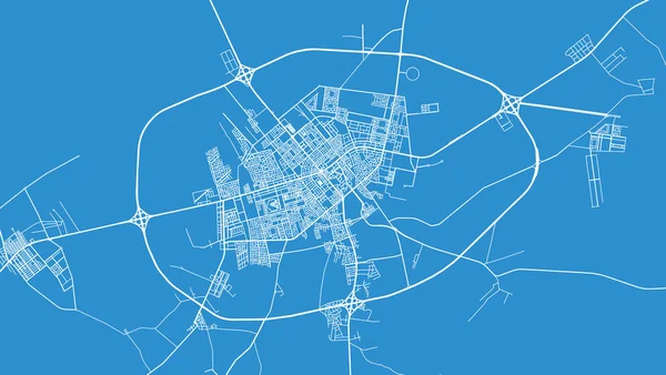 Stadtplan von Ar Rass, Saudi Arabien, Naher Osten — Stockvektor