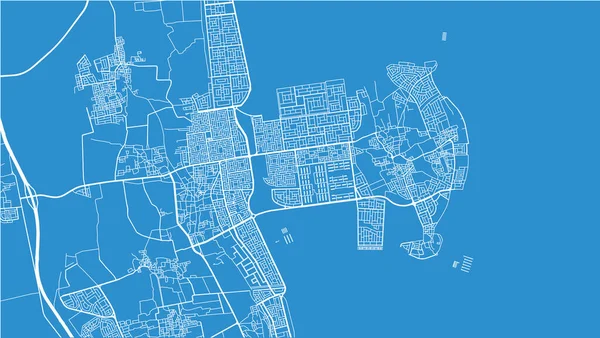 Mapa da cidade de vetor urbano de Al Qatif, Arábia Saudita, Médio Oriente — Vetor de Stock