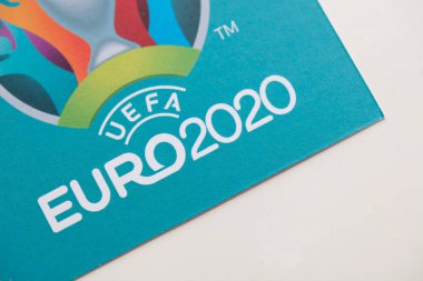LONDON, İngiltere - Haziran 2021: 2020 UEFA Avrupa Şampiyonası logosu