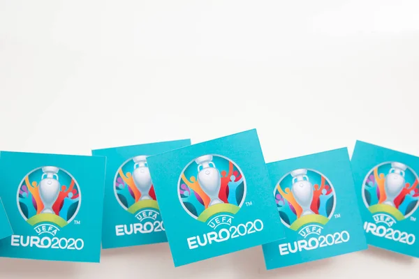 LONDEN, UK - Juni 2021: Logo voor het EK 2020 van de UEFA — Stockfoto