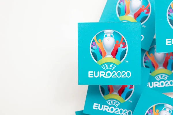 LONDEN, UK - Juni 2021: Logo voor het EK 2020 van de UEFA — Stockfoto