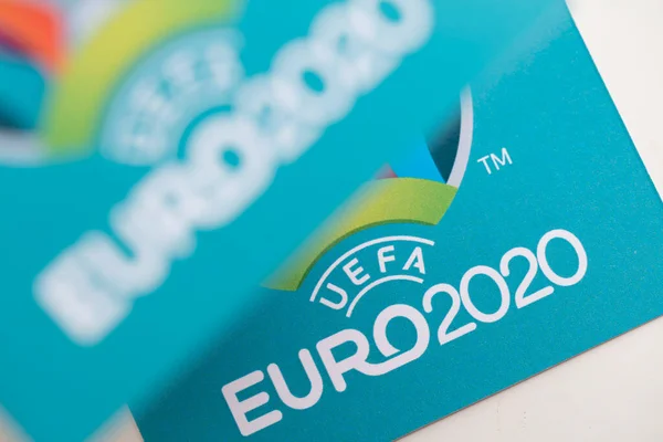 LONDRES, Royaume-Uni - Juin 2021 : Logo pour le championnat d'Europe 2020 de l'UEFA — Photo