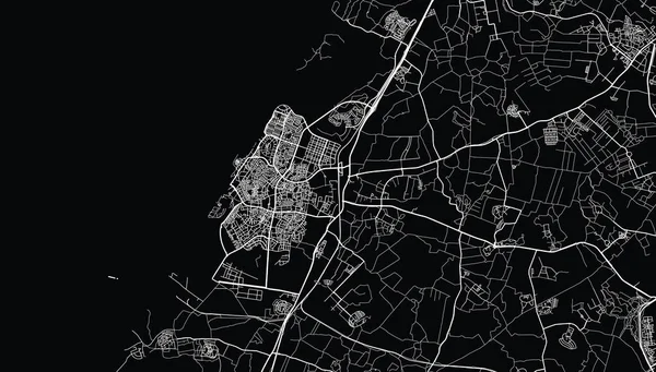 Stadtplan von Ashkelton, Israel, Naher Osten — Stockvektor