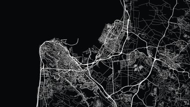 Hayfa kentinin şehir haritası, İsrail, Orta Doğu
