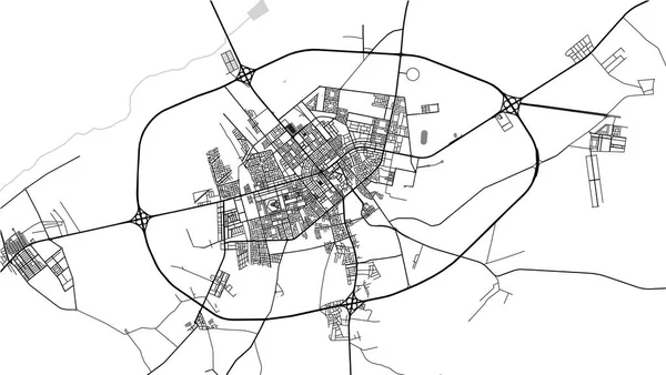 Stadtplan von Ar Rass, Saudi Arabien, Naher Osten — Stockvektor