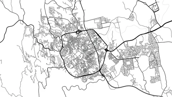 Mapa da cidade de vetor urbano de Abha, Arábia Saudita, Oriente Médio — Vetor de Stock