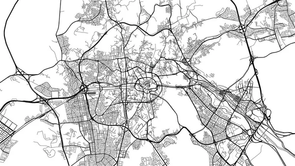 Kentsel vektör şehir haritası Mekke, Suudi Arabistan, Orta Doğu
