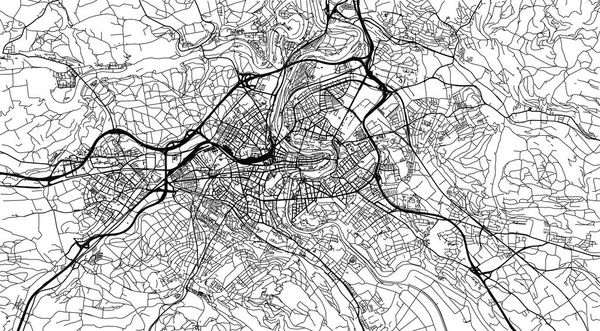 Mapa urbano de Berna, Suiza, Europa — Archivo Imágenes Vectoriales