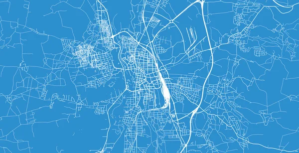 Stadtplan von ceske budejovice, Tschechische Republik, Europa — Stockvektor