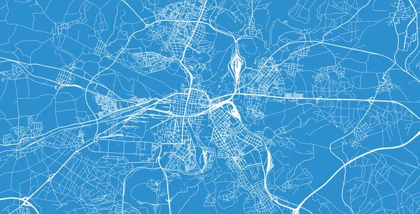 Stadtplan von Pilsen, Tschechische Republik, Europa — Stockvektor