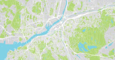 Urban vector city map of Gothenburg, Sweden, Europe clipart