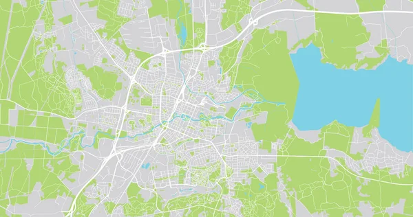 Mapa da cidade de vector urbano de Orebro, Suécia, Europa —  Vetores de Stock