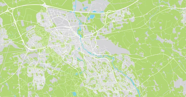 Mapa da cidade de vetores urbanos de Linkoeping, Suécia, Europa — Vetor de Stock