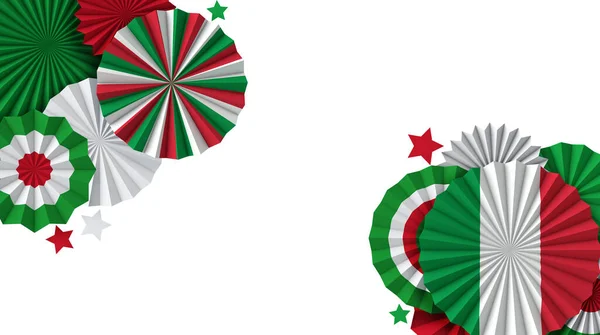 Fondo abanderado abanico Italia. Banner de celebración navideña italiana. Renderizado 3D —  Fotos de Stock