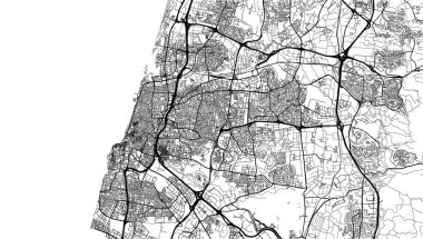 Tel Aviv şehir haritası, İsrail, Orta Doğu