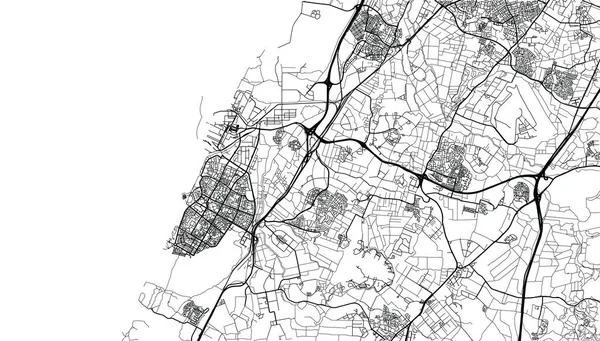 도시 벡터 도시 지도 ( 영어 ) Ashdod, Israel, east — 스톡 벡터