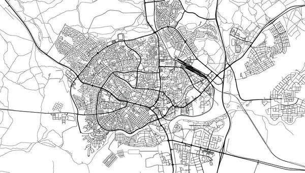 Città vettoriale urbana mappa di Beer Sheva, Israele, Medio Oriente — Vettoriale Stock