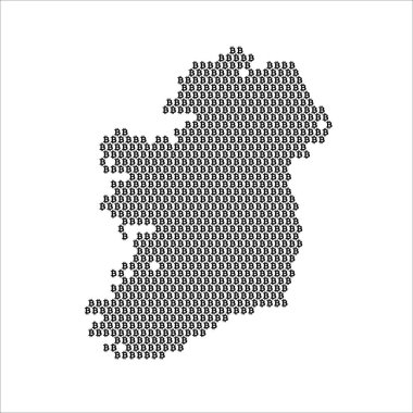 İrlanda ülke haritası bitcoin kripto para birimi logosuyla yapıldı