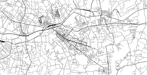 Mapa da cidade de vector urbano de Havirov, República Checa, Europa —  Vetores de Stock