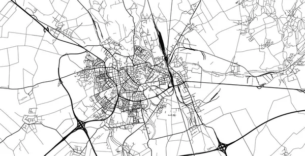 Mapa da cidade de vetores urbanos de Olomouc, República Checa, Europa —  Vetores de Stock