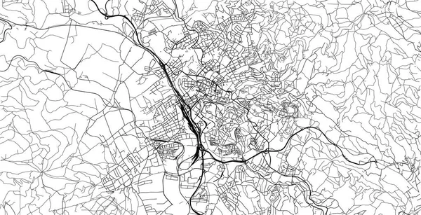 Városi vektor város térkép Liberec, Csehország, Európa — Stock Vector