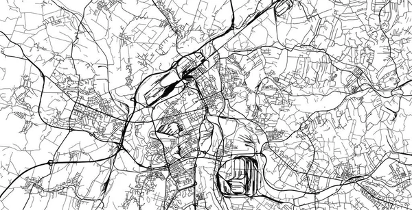 Міська векторна карта острави, цеху республіка, євро — стоковий вектор
