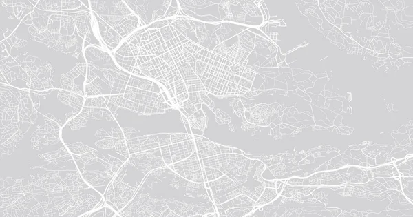 Mapa urbano de Estocolmo, Suecia, Europa — Vector de stock