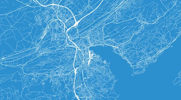 Carte de ville Lucerne, Suisse, Europe — Image vectorielle