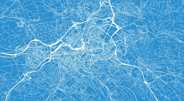 Mapa urbano de Berna, Suiza, Europa — Archivo Imágenes Vectoriales