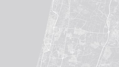 Netanya 'nın şehir haritası, İsrail, Orta Doğu