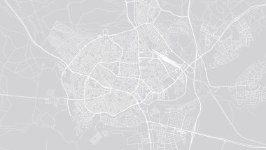 Kentsel vektör şehir haritası Bira Şeva, İsrail, Orta Doğu