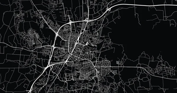 瑞典奥雷布鲁的城市矢量城市地图，欧洲 — 图库矢量图片