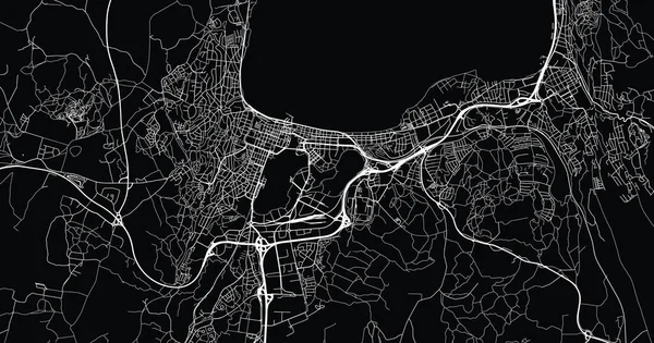 Città vettoriale urbana mappa di Jokoping, Svezia, Europa — Vettoriale Stock