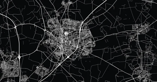 瑞典隆德城市矢量城市地图，欧洲 — 图库矢量图片