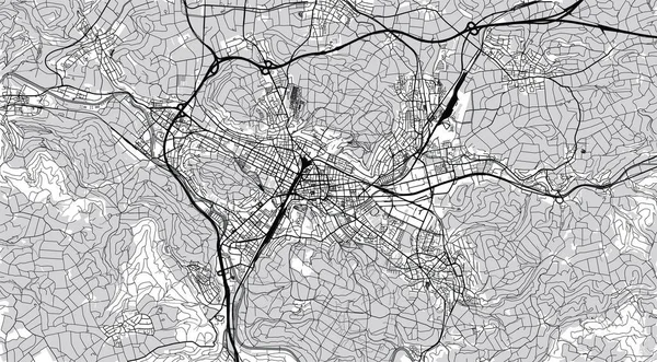 Stadskaart van Winterthur, Zwitserland, Europa — Stockvector