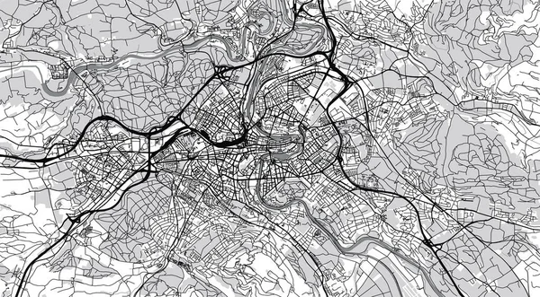 Mapa da cidade de vetor urbano de Berna, Suíça, Europa — Vetor de Stock