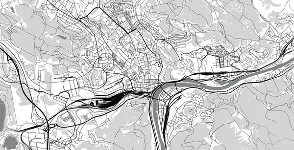 Usti nad labem şehir haritası, Çek Cumhuriyeti, Avrupa