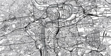 Prag şehir haritası, Çek Cumhuriyeti, Avrupa