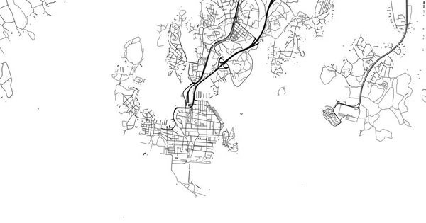 Mapa da cidade de vetores urbanos de Karlskrona, Suécia, Europa — Vetor de Stock